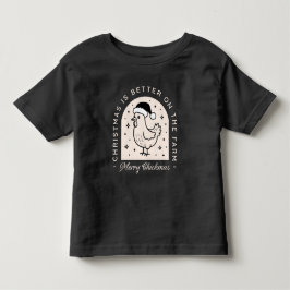 Camiseta Piadas engraçadas de galinha natal fazenda animal 