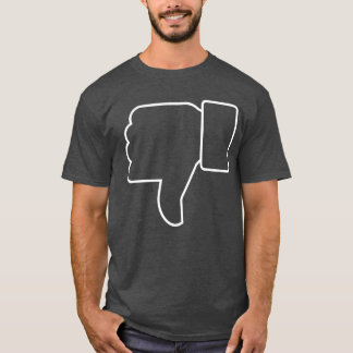Camiseta Piadas engraçadas sarcásticas polegares para baixo