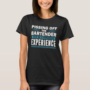 Camiseta Piadas para misturadores de álcool com barman sarc