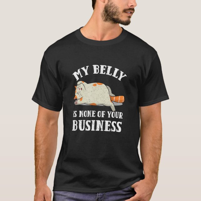 Camiseta Piadas Sarcásticas com excesso de peso Belly Fat C (Frente)