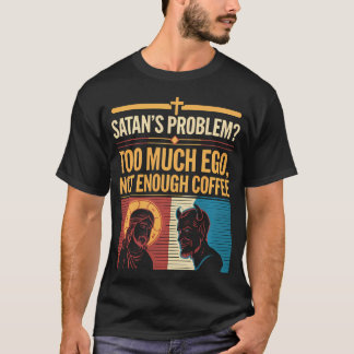Camiseta Piadas Satãs engraçadas Religião Jesus Cristão Cre