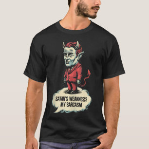 Camiseta Piadas Satãs engraçadas Religião Jesus Cristão Cre
