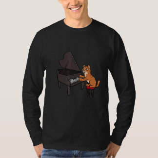 Camiseta Pianist Cat Musician Instrumentalist Piano Player
