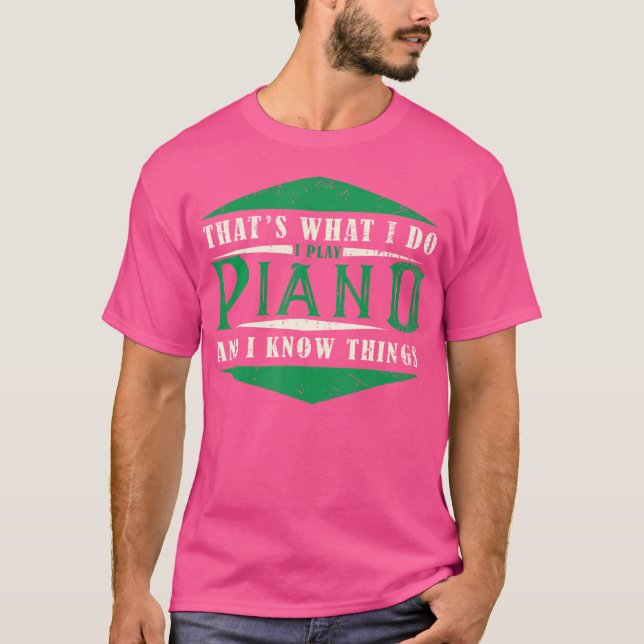 Camiseta Pianist Musician - Keyboard Musical Instrument Pia (Frente)