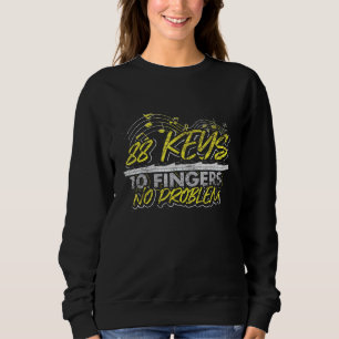 Camiseta Pianista 88 Keys 10 Dedos Sem Problema Músico Pia