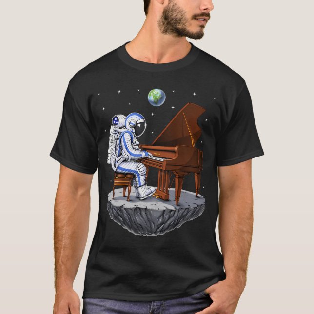 Camiseta Pianista Astronauta Espacial (Frente)