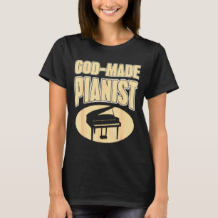 Camiseta Pianista baseado na fé Inspiração de Música Cristã