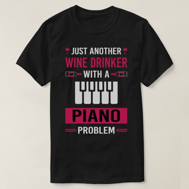 Camiseta Pianista de Bebê de Vinho (Frente do Design)