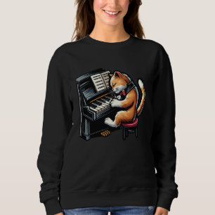 Camiseta Pianista De Gatinho Gato - Gato A Tocar Piano