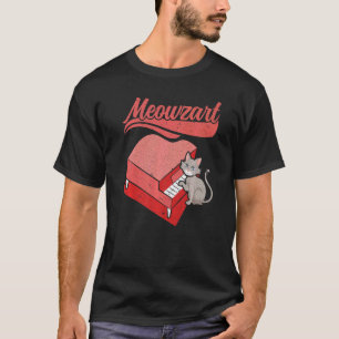 Camiseta Pianista de Instrumento Musical Meowzart Cat P