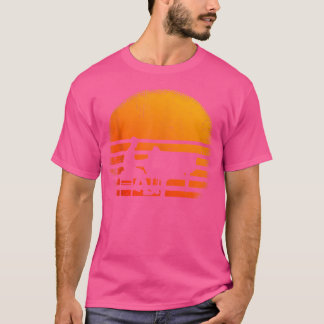 Camiseta Pianista de Piano Retrô Pôr do Sol Piano