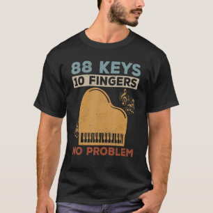 Camiseta Pianista de teclado 88 teclas 10 dedos sem problem