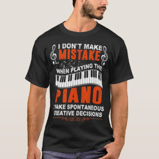 Camiseta Pianista de Teclado Oferece Presente Musical Piano