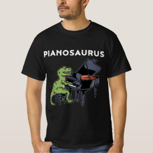 Camiseta Pianista do Grande Piano com Presente Dinossauro P
