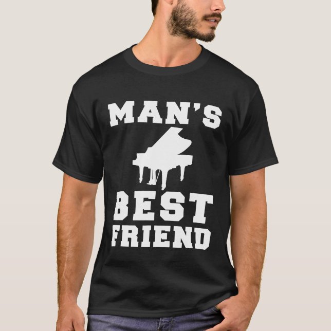 Camiseta pianista e melhor amigo tee (Frente)
