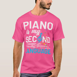 Camiseta Pianista Músico Notas MusicaisClave de Sol Piano