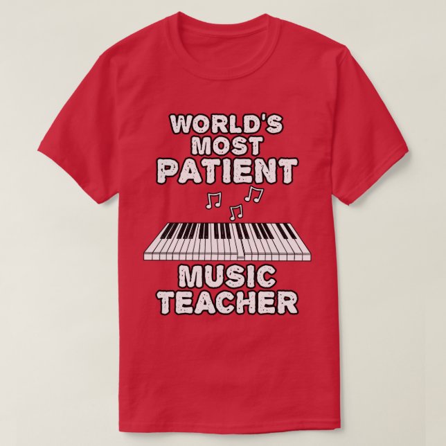 Camiseta Pianista Piano Fu, Professor De Música Mais Pacien (Frente do Design)