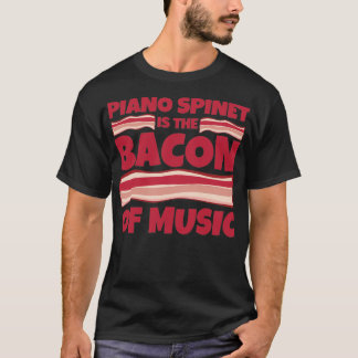 Camiseta pianista presente bacon de música