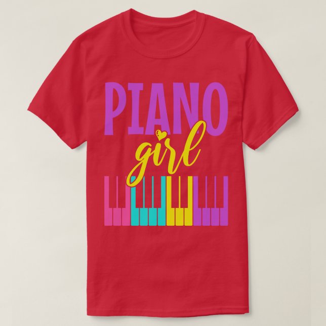 Camiseta Pianista Rapariga (Frente do Design)