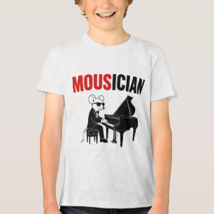 Camiseta Pianista Rato Piada de Animal Engraçado