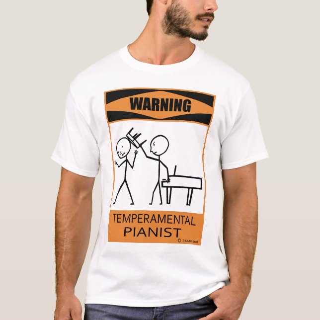 Camiseta Pianista Temperamental de Aviso (Frente)