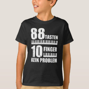 Camiseta Piano 88 Chaves 10 Dedos Não É Um Problema De Pi