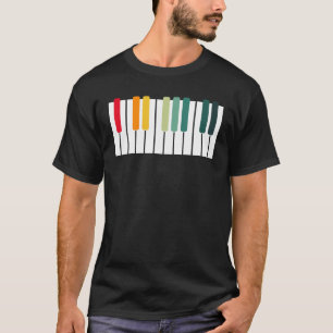 Camiseta Piano Antigo Pianista Música Teclado Músico Fora