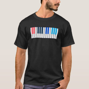 Camiseta Piano Antigo Pianista Música Teclado Músico Fora