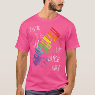 Camiseta Piano Arco-Íris de Dança Orgulho de gay