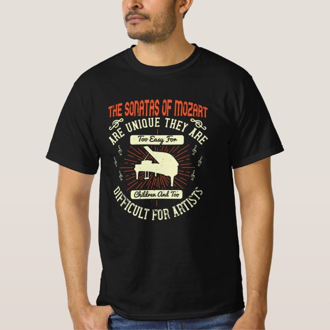 Camiseta Piano - As Sonatas De Mozart (Frente)