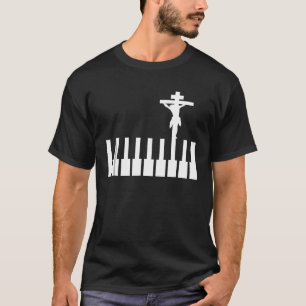 Camiseta Piano Christian Church Music Pianista