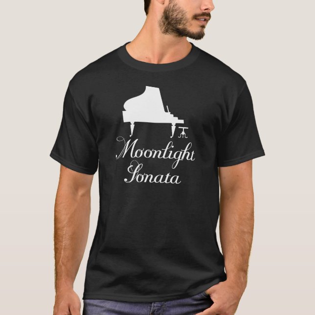 Camiseta Piano da sonata do luar (Frente)