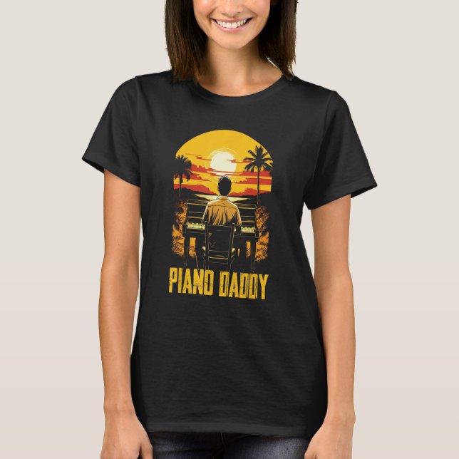 Camiseta Piano Dad Piano Man Pianist Keyboard Musician Fath (Frente)