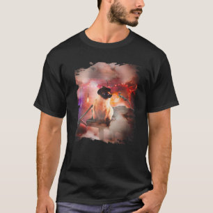 Camiseta Piano de Brincadeira de Gato Siamês