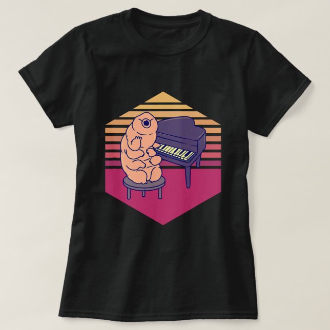 Camiseta Piano de Brincadeira Tardigrado (Frente do Design)