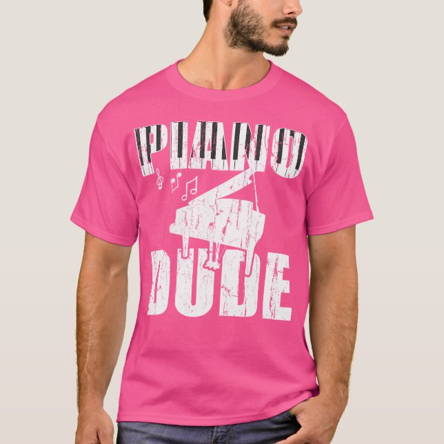 Camiseta Piano Dude Shirt Music Player Musical Jazz Musicia (Frente)