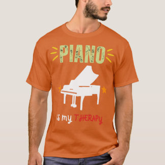 Camiseta Piano é a minha terapia amante do piano pianista V