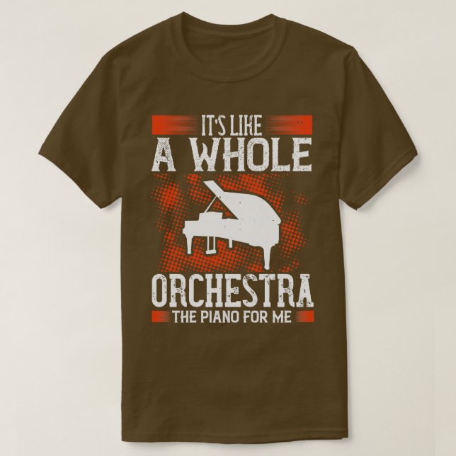 Camiseta Piano É Como Uma Orquestra Inteira (Frente do Design)