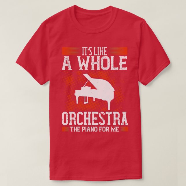 Camiseta Piano É Como Uma Orquestra Inteira (Frente do Design)