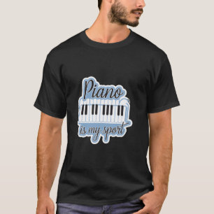 Camiseta Piano É Meu Esporte engraçado