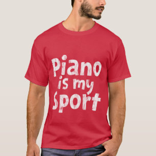 Camiseta Piano É Meu Esporte retrô