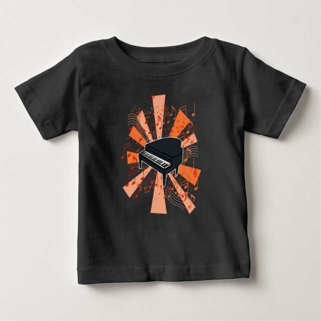 Camiseta Piano e Música (Frente)