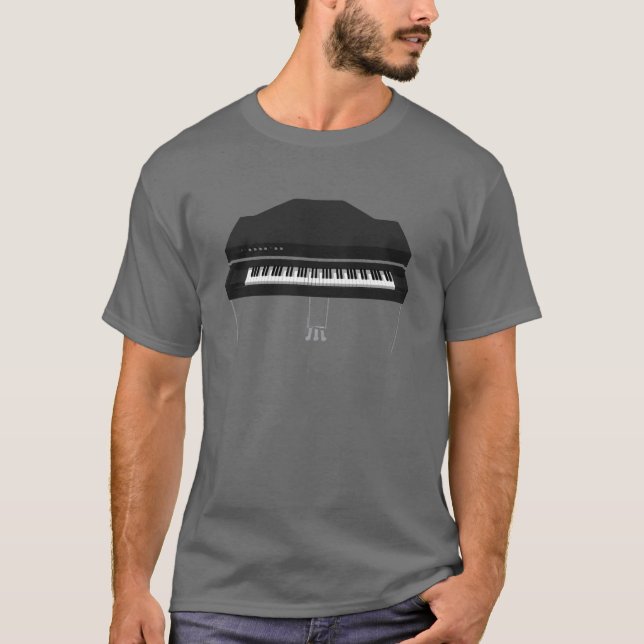 Camiseta Piano elétrico: Modelo 3D: (Frente)