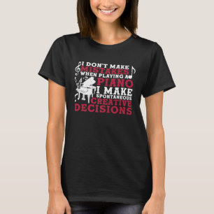 Camiseta Piano Engraçado Novelty Presente Para Homens Mulhe