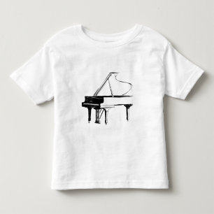Camiseta Piano Esboço