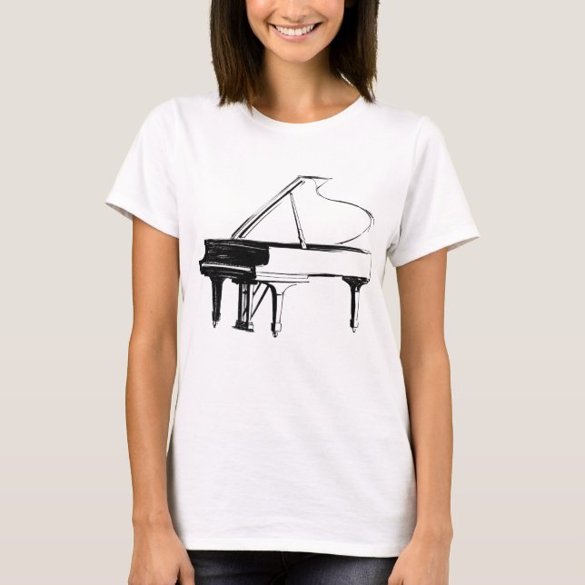 Camiseta Piano Esboço (Frente)
