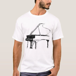 Camiseta Piano Esboço