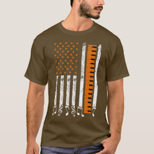Camiseta Piano Flag Músico Pianista Professor de Música
