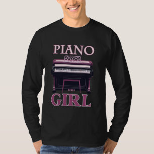 Camiseta Piano Girl Elegant Pianist Music Notes Gift