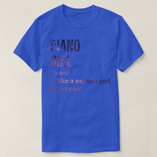 Camiseta Piano Girl Funny Say (2) (Frente do Design)